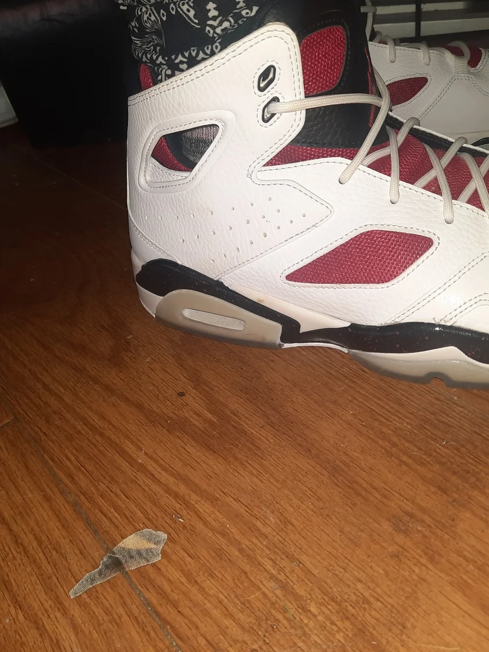 Jordan Men's White Red Black Athletic Shoes